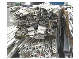 Recycled UPVC pipe scrap and PVC window profile chips white and grey color
